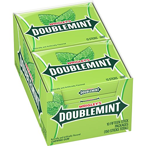 Wrigley's Doublemint Chewing Gum, 15 Piece, Pack of 10