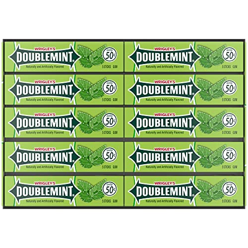 Wrigley’s DOUBLEMINT Mint Chewing Gum Bulk Pack 5 Stick, 40 Pack